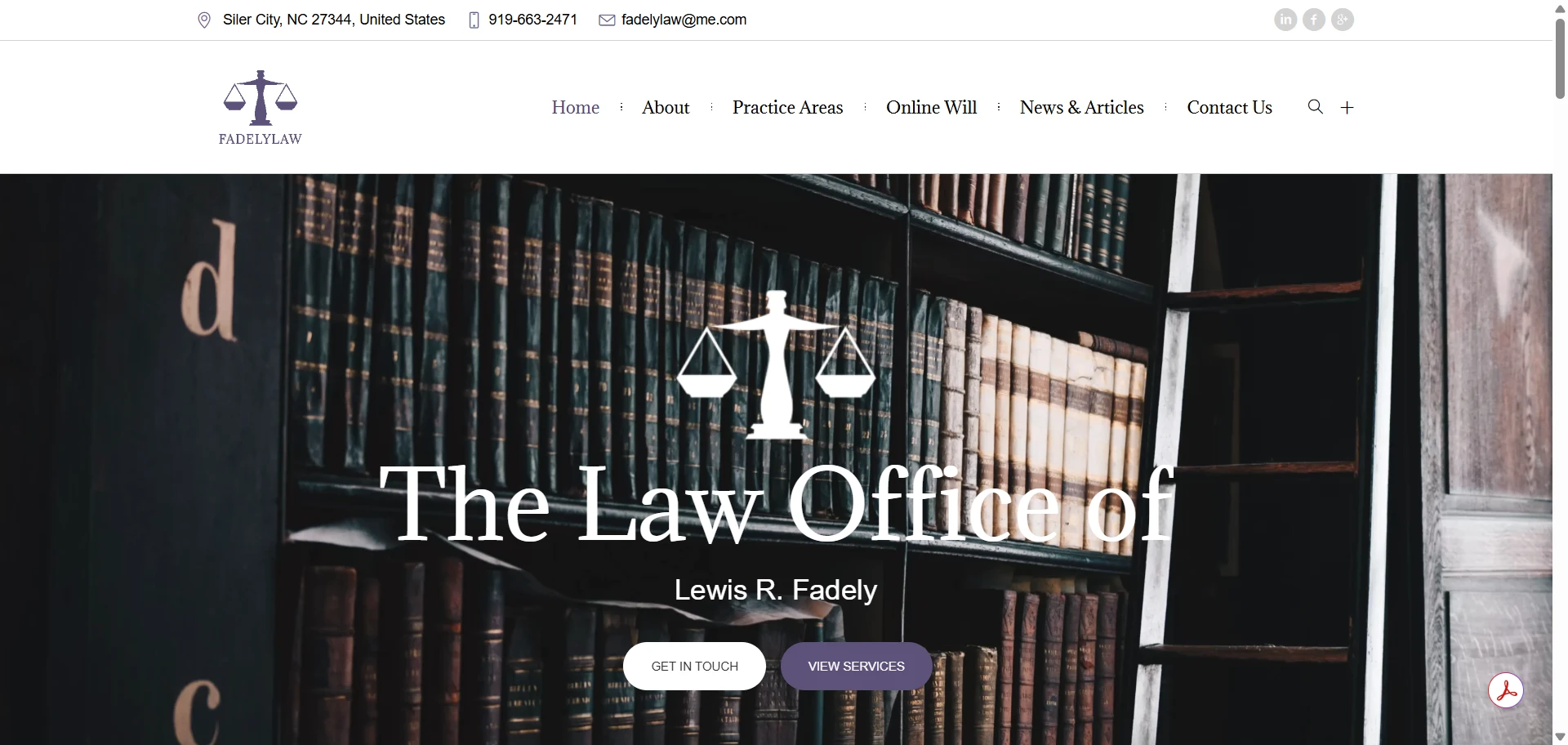 Fadely Law Office — Professional services branding by BRNDS21