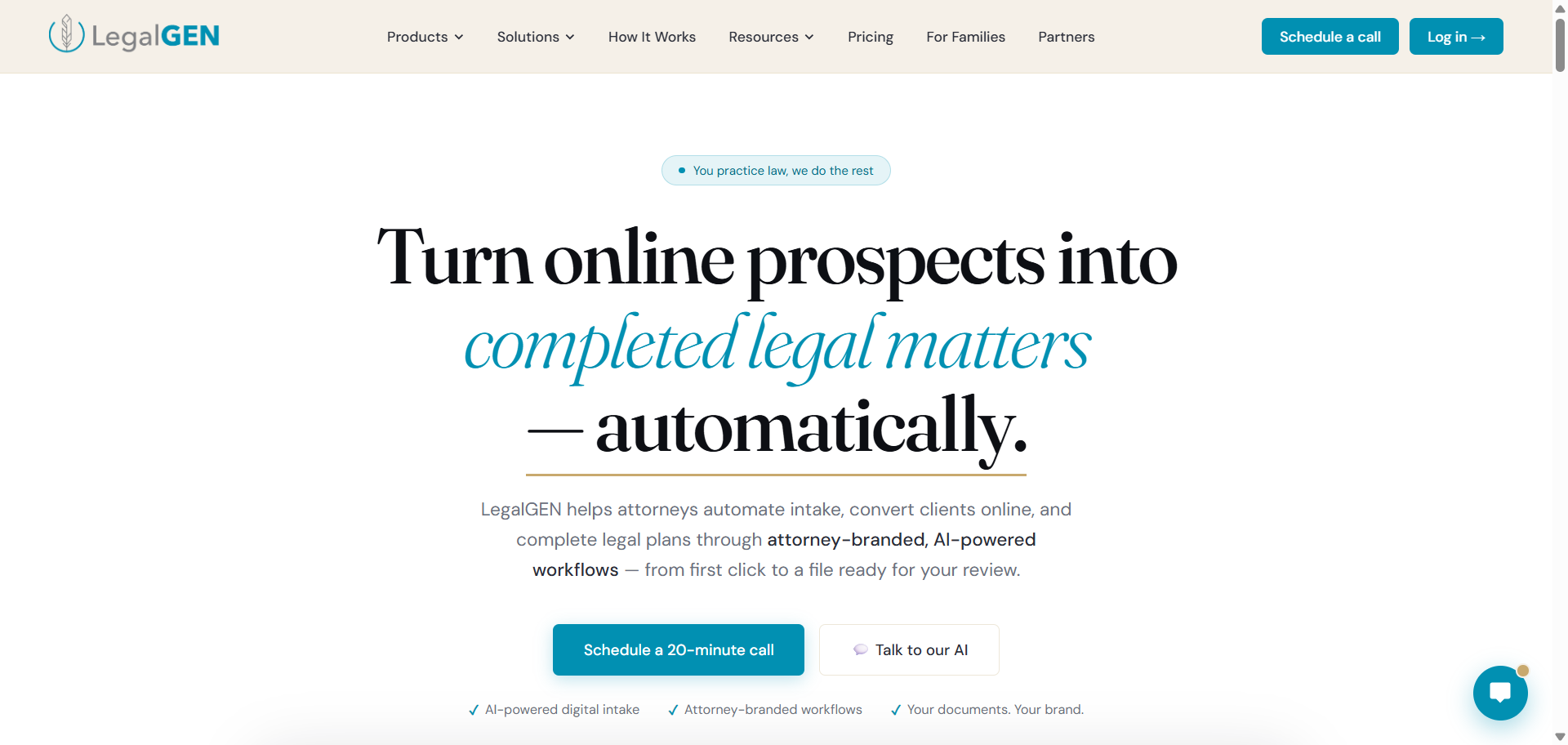 LegalGEN website — custom Laravel CMS by BRNDS21